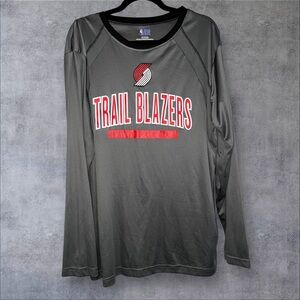 NBA‎ Gray Trail Blazers Long Sleeve Shirt